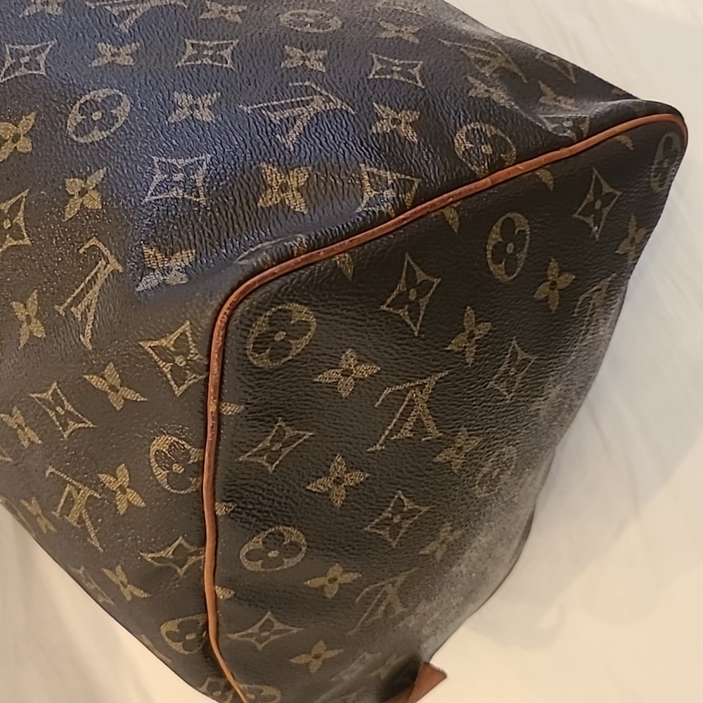 LOUIS VUITTON 1985 VINTAGE MONOGRAM CANVAS SPEEDY 40 BAG WITH LOCK& KEY #304 - Picture 14 of 17